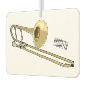 トロンボーン漫画イラストレーション カーエアーフレッシュナー (左)