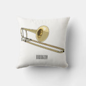 トロンボーン漫画イラストレーション クッション (裏面)