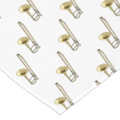 トロンボーン漫画イラストレーション ショートテーブルランナー (コーナー)