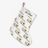 トロンボーン漫画イラストレーション スモールクリスマスストッキング (正面 (吊り時))