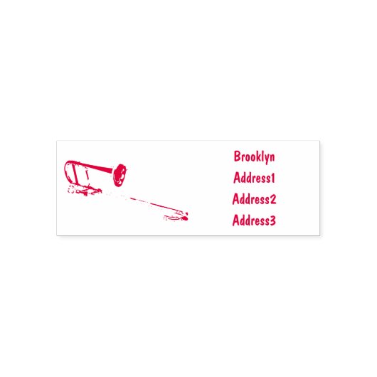 トロンボーン漫画イラストレーション セルフインキングスタンプ (デザイン)