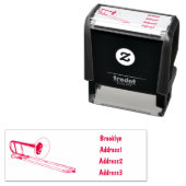 トロンボーン漫画イラストレーション セルフインキングスタンプ (インサイチュ)