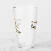 トロンボーン漫画イラストレーション タンブラーグラス (左)