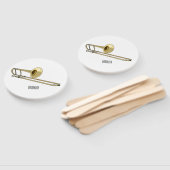 トロンボーン漫画イラストレーション ハンドファン (組立なし)