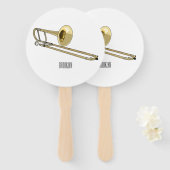 トロンボーン漫画イラストレーション ハンドファン (正面&裏面)