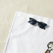 トロンボーン漫画イラストレーション ビーチタオル (インサイチュ)