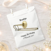 トロンボーン漫画イラストレーション フェイバーバッグ (クリップ留めされた状態)