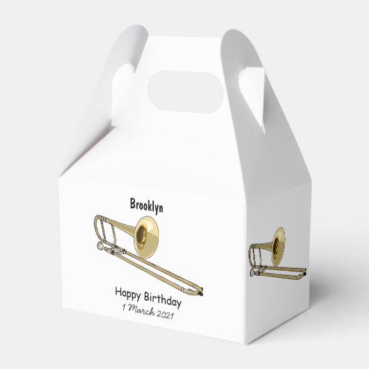 トロンボーン漫画イラストレーション フェイバーボックス (正面サイド)