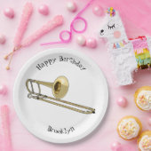 トロンボーン漫画イラストレーション ペーパープレート (パーティー)