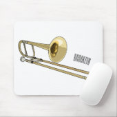 トロンボーン漫画イラストレーション マウスパッド (マウス)