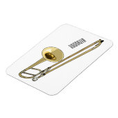 トロンボーン漫画イラストレーション マグネット (左側)