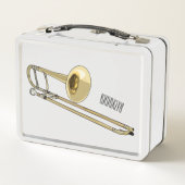 トロンボーン漫画イラストレーション メタルランチボックス (裏面)