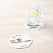 トロンボーン漫画イラストレーション ラウンドペーパーコースター (インサイチュ)