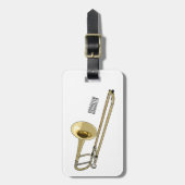 トロンボーン漫画イラストレーション ラゲッジタグ (正面縦)