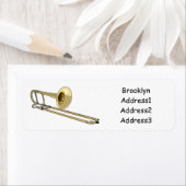 トロンボーン漫画イラストレーション ラベル (インサイチュ)