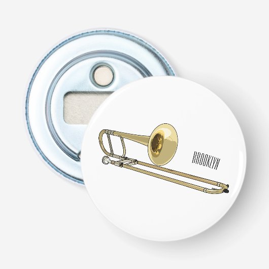 トロンボーン漫画イラストレーション 栓抜き (正面)