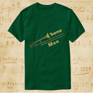 トロンボーン男ユーモアTシャツ Tシャツ