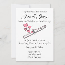 トロンボーン結婚式招待状ブラスミュージシャン 招待状