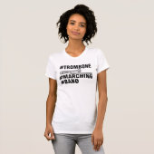 トロンボーン行進バンドのハッシュタグ Tシャツ (正面フル)
