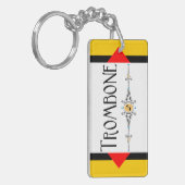 トロンボーン装飾線 キーホルダー (正面左)
