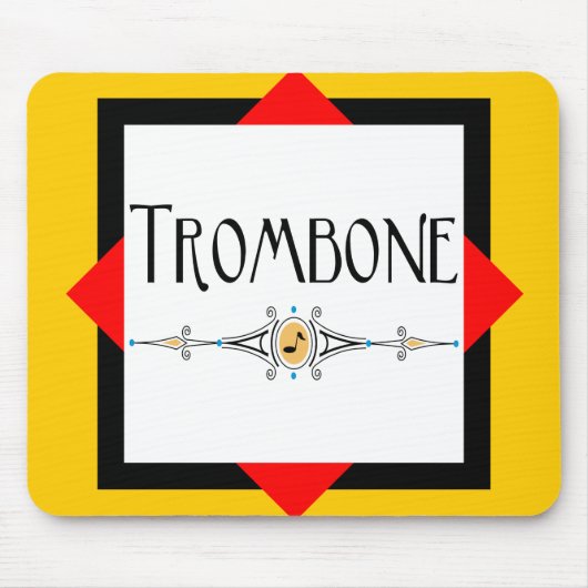 トロンボーン装飾線 マウスパッド (正面)