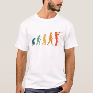 トロンボーン進化レトロコンサートバンドトロンボニスト Tシャツ