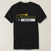 トロンボーン選手遊のミュージシャンギフトマーチへスライド Tシャツ (デザイン正面)