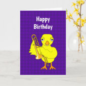 トロンボーン雛 カード (黄色い花)