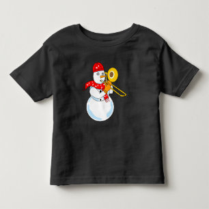 トロンボーン雪だるま トドラーTシャツ