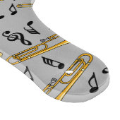 トロンボーン音楽ノートパターン カッティングボード (角)