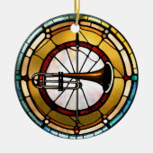 トロンボーン音楽 セラミックオーナメント (正面)