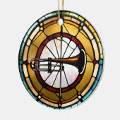 トロンボーン音楽 セラミックオーナメント (左)