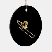 "トロンボーン"のデザインギフトおよびプロダクト セラミックオーナメント (右)