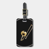"トロンボーン"のデザインギフトおよびプロダクト ラゲッジタグ (正面縦)