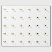 "トロンボーン"のデザインギフトおよびプロダクト ラッピングペーパー (フラット)