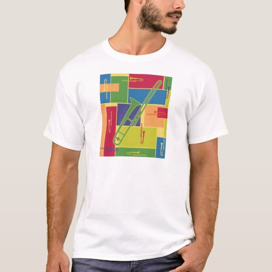 トロンボーン・カラーブロック Tシャツ (正面)