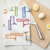 トロンボーン キッチンタオル (四つ折り)