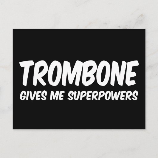 トロンボーン・スーパーパワー 面白いスーパーヒーロー音楽 ポストカード (正面)