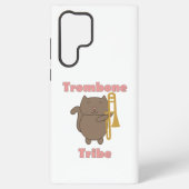 トロンボーン トリーブ 可愛い ネコ ピンク文字 SAMSUNG GALAXYケース (裏面)