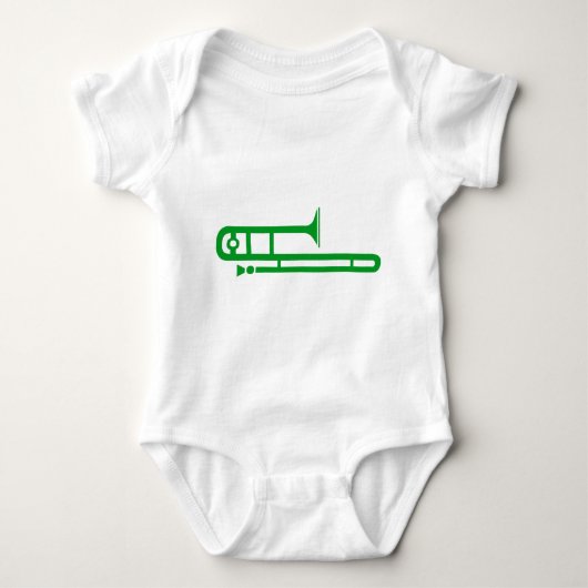 トロンボーン ベビーボディスーツ (正面)