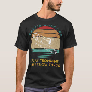 トロンボーン・マエストロ:Tunes & Witty Wisdom ユーモアのある Tシャツ