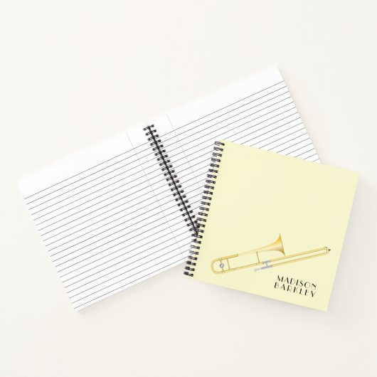 トロンボーン ミュージシャン バンド 教師 ノートブック (内部)