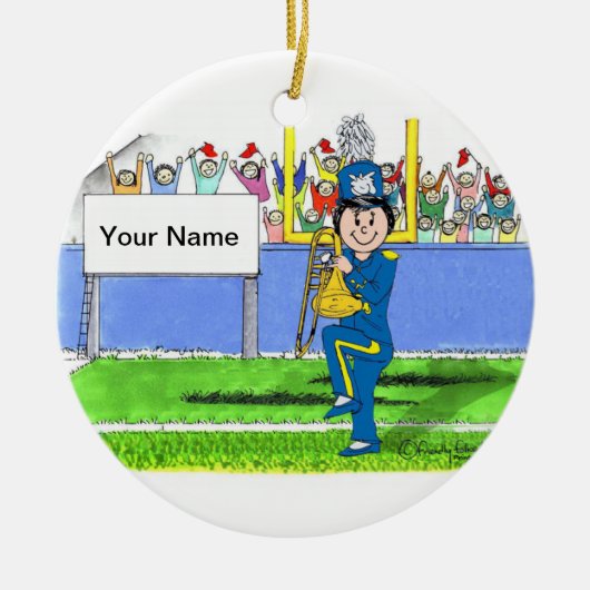 トロンボーン – 女性 セラミックオーナメント (正面)