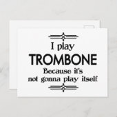 トロンボーン - 自分で演奏しよう 面白いデコ音楽 ポストカード (正面/裏面)