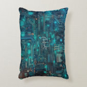 トロン回路基板ポリエステルアクセントピロー16"x12" アクセントクッション (正面(垂直))