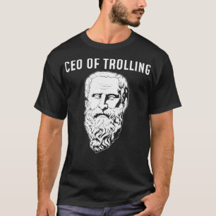 トローリング・おもしろい哲学者ディオゲネスデザインCEO Tシャツ