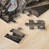 「トロールとカリボウ」ジョン・バウアーの水彩画 ジグソーパズル (側面)