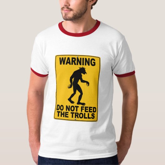 トロールを食べ物を与えないで下さい Tシャツ (正面)
