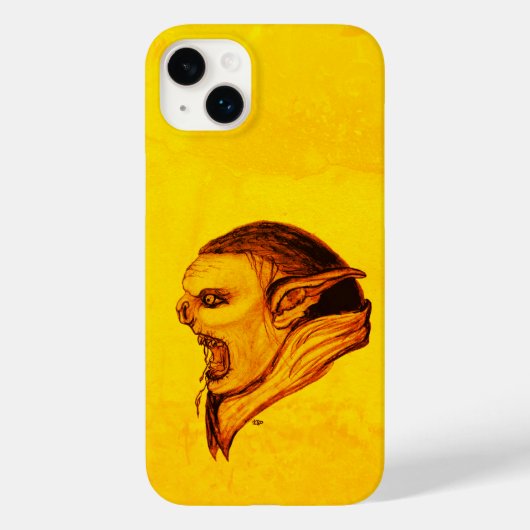 トロールインブラック&イエローデザイン Case-Mate iPhoneケース (裏面)