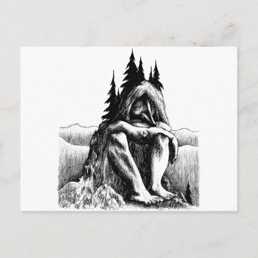トロールクリップアート14 ポストカード (正面)